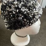 Black Speckled Boucle Knit Beanie Hat Photo 1