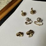 Trifari Lot Of 3 Signed Gold Tone Clip-on Clip On Earrings 2 Avon 1  Photo 3