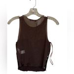 ZARA NWOT TULLE CROPPED TOP WITH SEQUINS Dark brown | 0219/115 Photo 7