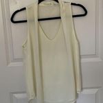 Poetry  Cream Sheer Flowy Tank Top Small Photo 0