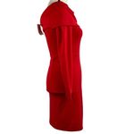 French Connection  SZ 6 Bodycon Dress Off-Shoulder Cowl Neck Stretch Long Sleeve Photo 2