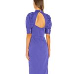Revolve Rebecca Vallance Winslow short puff sleeve cut out back blue Midi Dress Size XS Photo 1