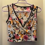 Daisy Fuentes Floral Tank Top - Black, Pink, Orange Photo 0