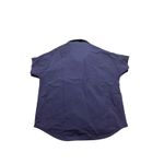FIGS  Elmina Scrub Top Womens Small Navy blue Shirt Button Collar Photo 4
