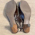 Franco Sarto  Patent Leather Chocolate Brown Slingback Shoes - Size 8 Photo 5
