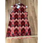 24/7 Red & White Aztec Hooded Dress Size M Size M Photo 8