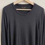 Kate Spade Black Broome Street Soiree Polka Dot Mixed Media Ruffle Hem Top Photo 3