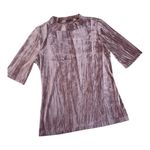 Anthropologie Pilcro Velveteen Mock Neck Top | Pale Purple Pink | Small Photo 2