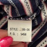 Elandale 100% cotton striped white blue embroidered logo golf polo shirt, size S Photo 8