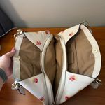 Coach  Hallie Shoulder Bag Pop Floral Print White‎ Flowers Gold Pebble Leather Photo 9