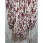 Angie  Cream Floral Print Tiered Boho Peasant Dress Size Medium Photo 3