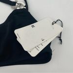 BETH RICHARDS Bikini Swimsuit Top Linx Black Silver Chain Beach Swim NWT Small Photo 4