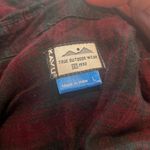 KAVU  Plaid Button-Up Long Dress Long Sleeve Size large Pocket Photo 6