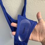 Vitamin A NWT  Womens L Alia One Piece Ribbed Swim Blue Vacation Festival Summer Photo 7