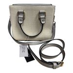 Atrie Vegan Crossbody Satchel – Woven Straw & Faux Leather Trim (NWT) Gray Photo 0