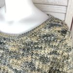 Rewind Marbled Loose Weave Sweater Gray Tan Medium Pullover Photo 6
