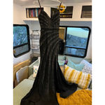 Windsor Women's Black Silver Sequin Gown size: XS Photo 1