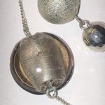 Silver Tone Glass Shimmer Beaded Boho Boho Necklace Photo 3