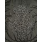 Athleta Flashback Embroidered Full Zip Vest Size M Black Purple Puffer Fleece G5 Photo 8