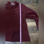 Bill Blass Women’s vintage bill bass petite jeans Burgundy Button-Up Shirt  faux suede Photo 5