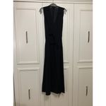 OAK + FORT Women's Black Wool Midi Wrap‎ Dress Size 40 Formal Photo 4