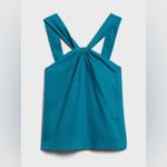 Banana Republic  Blue Twist Halter Small NWT Office Siren Minimalist Casual Photo 1