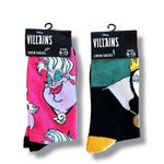 Disney 2 Pr Novelty Socks  Villains Little Mermaid's Ursula Snow White Queen NWT Photo 1