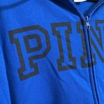 PINK - Victoria's Secret  Royal Blue Everyday Lounge Zip Hoodie Sweater Large Photo 2