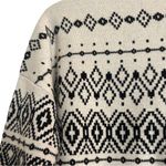 Joie  Black/Ivory Fair Isle Soft Cozy Rayon Blend High Neck Pullover Sweater Photo 1