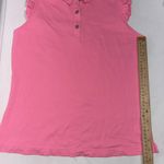 Lilly Pulitzer  Luxletic Frida Ruffle Polo Top Preppy Athletic Hot Pink Shirt XS Photo 3
