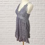 Free People  FP One Adella Slip Dress Lace Mini Gray Boho Festival Small Photo 1