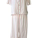 Sincerely Jules Pink & White 2 pc Pajama Set Size M Photo 4