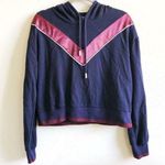 Tommy Hilfiger Sweatshirt Satin Stripe Tommy Logo Crop Hoodie Sz M EUC Y2K 90s Photo 0