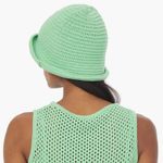 We Wore What  crochet solid zlb mint green bucket hat Photo 1