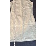 Old Navy VTG  100% Linen Dress Sz 4 Pale Green Knee Length Embroidered Lined Photo 10
