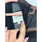 Herve Leger Hervé Léger Sheer Long Sleeve Turtleneck Bra Bodysuit Black Women's Size XXS Photo 2