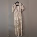 Giddy Up Glamour  Floral Lace Deep V Plunging Neck Size MEDIUM Romper #224 Photo 7