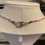 Handmade Night Pink Garden Beaded Necklace Photo 5