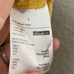 Elodie  Yellow Ribbed Tank Ruffle Straps Bodysuit Large Photo 9