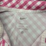Nike  Dri-FIT Victory Short-Sleeve Gingham Pink Polo Shirt Photo 4