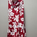 Hawaii Creations Crimson Aloha Tropical Floral Smock Dress Size Small Photo 1