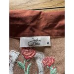 John Moon Shirt Women Medium Brown Texas‎ Western Floral Fringed Cowgirl Rodeo Photo 2