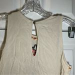 Taylor & Sage  Cream Boho Embroidered Sleeveless Tank M Photo 8