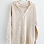 Lou & grey Cream Ribbed Tunic Sweater Hoodie Photo 0