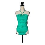 Sunshine 79 Green Gold Ring Halter Neck One Piece Swimsuit Size 10 Photo 1