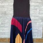 Dalia MacPhee Sleeveless Sweater Pleated Skirt Midi Dress size small Blue Photo 0