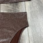 SKIMS Brown Metallic Bikini Set Photo 2