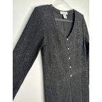 Y2K Patra Black Glitter Long Evening Jacket Dress Topper USA made Medium Photo 5