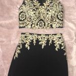 Abby Paris Gold and Black Homecoming dress  Photo 0