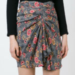 Isabel Marant  Etoile Sevan Floral Print Ruched‎ Multicolor Mini Skirt Sz 40 / 8 Photo 0